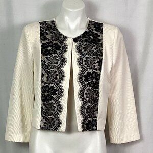 Danny & Nicole vintage lace trim dress jacket- Sz 10P